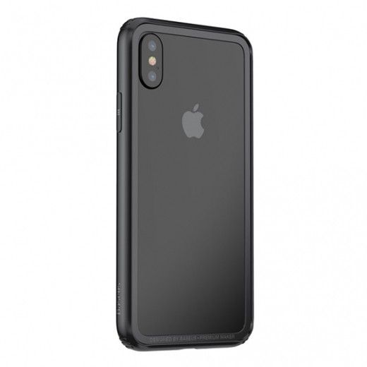 Накладка Baseus Hard And Soft Border iPhone X Black - фото - інтернет-магазин електроніки та побутової техніки TTT