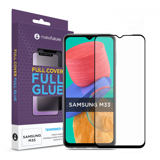 Захисне скло MakeFuture Full Cover Samsung M33 (MGF-SM33) - фото - інтернет-магазин електроніки та побутової техніки TTT