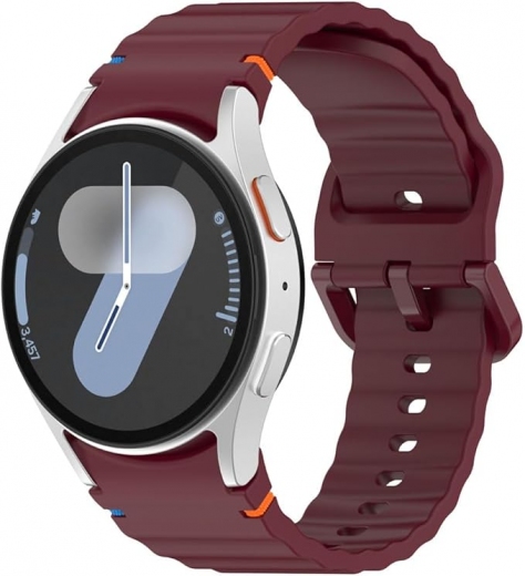 Ремешок BeCover Ribbed Tape для Samsung Galaxy Watch (20mm) 3 41mm/4/5/6/7 40-44mm (712049) Red Wine - фото - интернет-магазин электроники и бытовой техники TTT