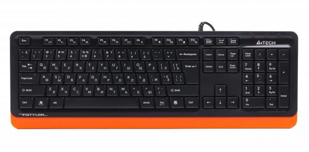 Клавиатура проводная A4Tech Fstyler FKS10 Orange - фото - интернет-магазин электроники и бытовой техники TTT