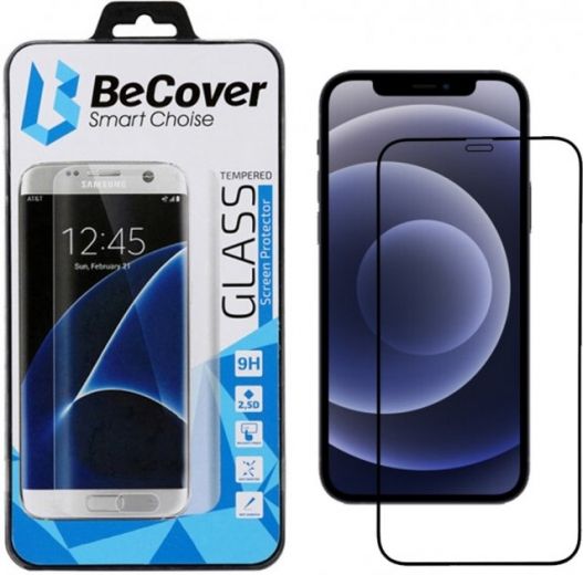 Защитное стекло BeCover для Apple iPhone 12 (705375) Black - фото - интернет-магазин электроники и бытовой техники TTT
