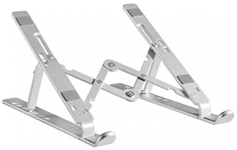 Подставка для ноутбука HiSmart LPS03-3 Aluminum (HS082826) Silver  - фото - интернет-магазин электроники и бытовой техники TTT