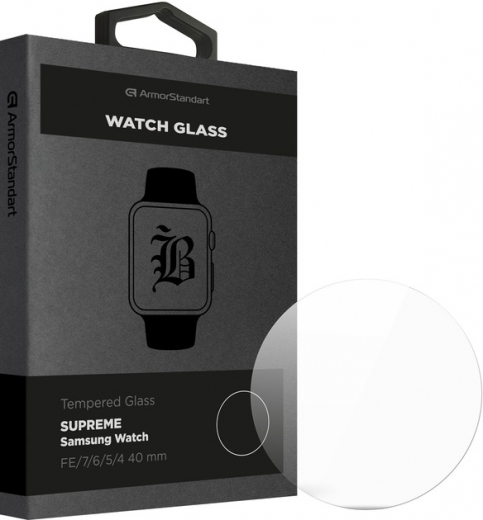 Захисне скло ArmorStandart Supreme Black Icon для Samsung Galaxy Watch FE/7/6/5/4 40 mm (ARM84743) Black - фото - інтернет-магазин електроніки та побутової техніки TTT