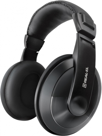 Навушники REAL-EL GD-750V Black - фото - інтернет-магазин електроніки та побутової техніки TTT