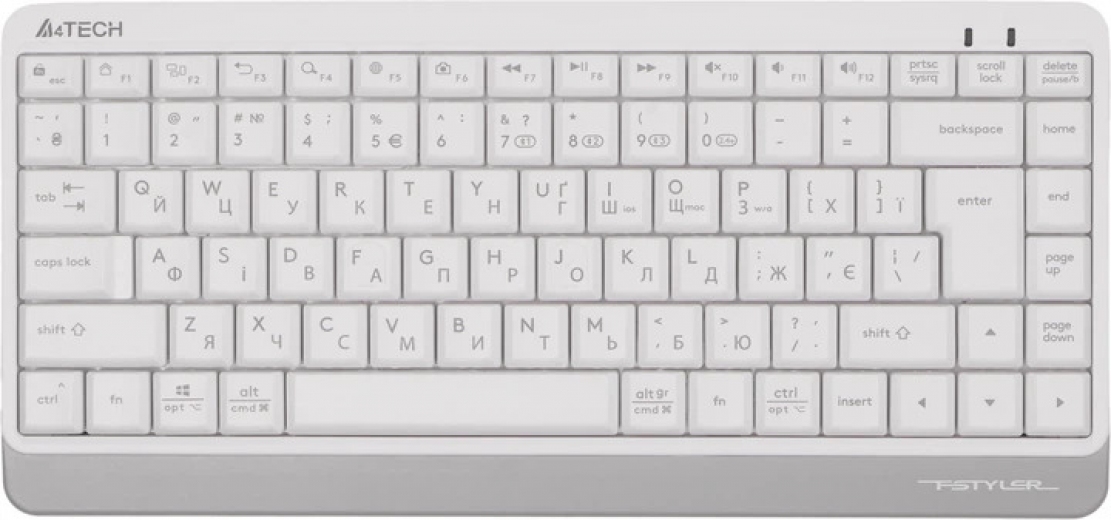 Клавіатура бездротова A4Tech FBK11 Wireless White  - фото - інтернет-магазин електроніки та побутової техніки TTT