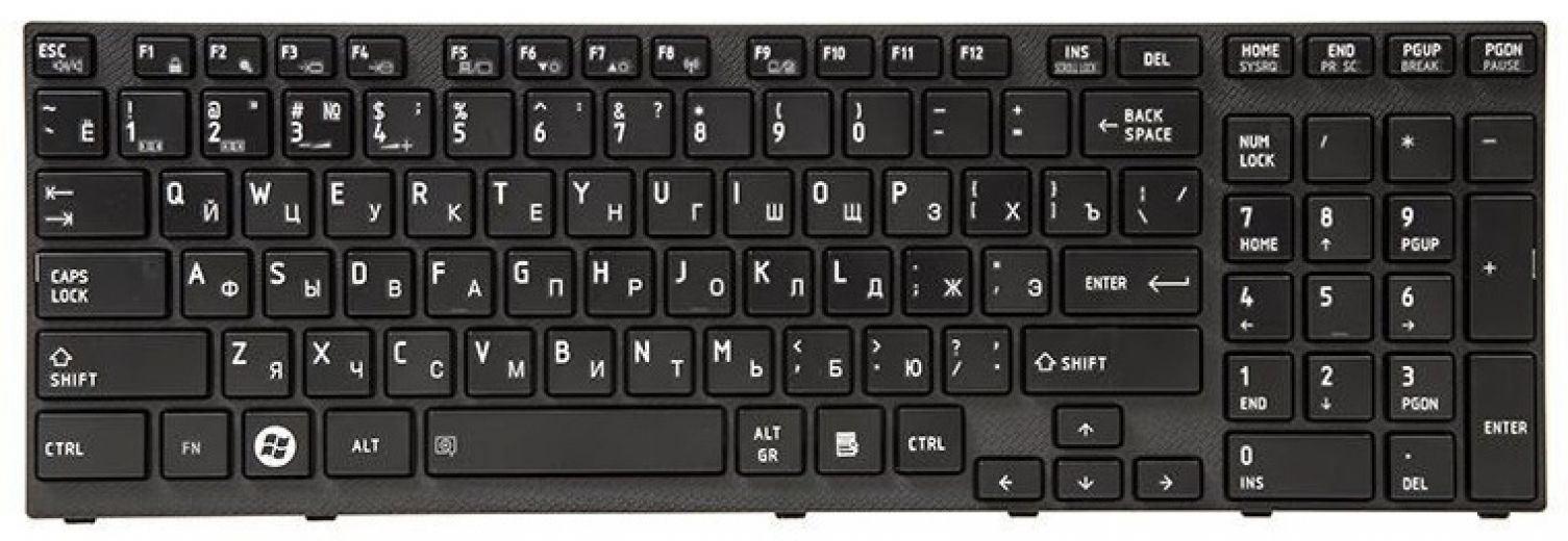 Клавіатура для ноутбука PowerPlant Toshiba Satellite A660, A665 (KB311194) - фото - інтернет-магазин електроніки та побутової техніки TTT