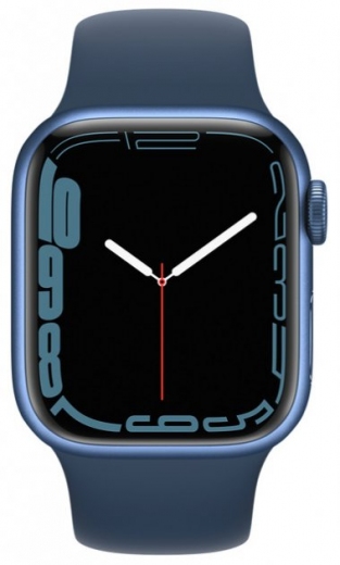 Apple Watch Series 7 GPS 41mm Blue Aluminium Case with (MKN13UL/A) Deep Navy Sport Band - фото - інтернет-магазин електроніки та побутової техніки TTT