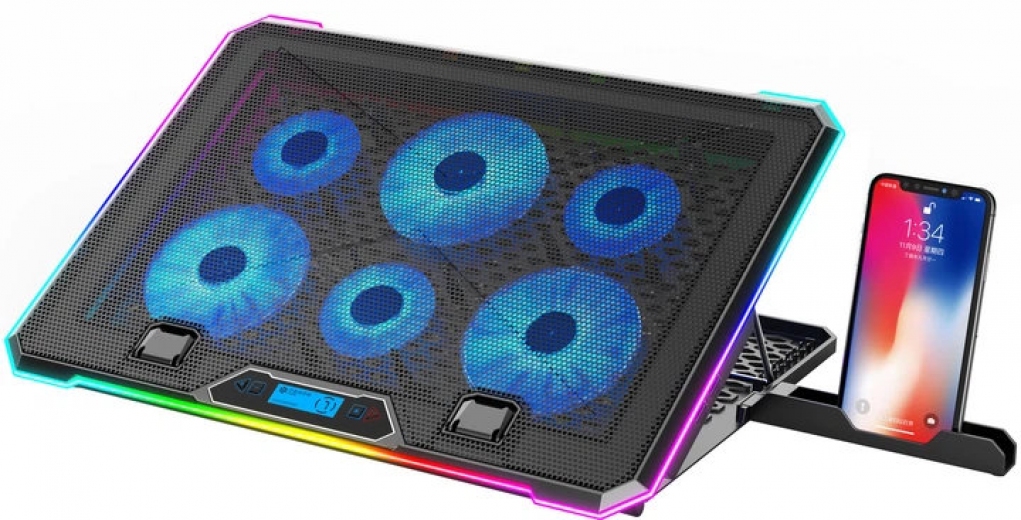 Охолоджувальна підставка для ноутбука Gamepro CP940 Black - фото - інтернет-магазин електроніки та побутової техніки TTT