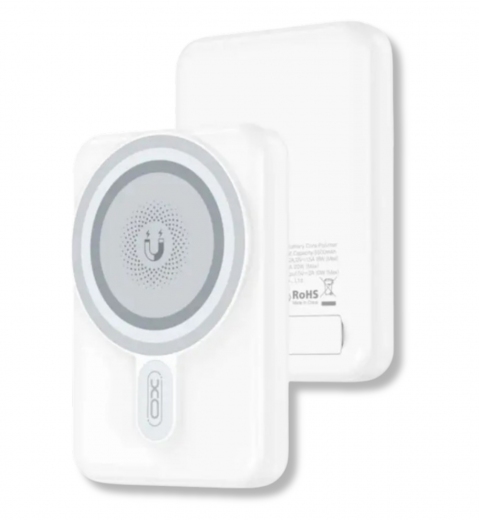 УМБ XO PR264 Magnetic MagSafe 15W + PD20W 10000 mAh White - фото - интернет-магазин электроники и бытовой техники TTT