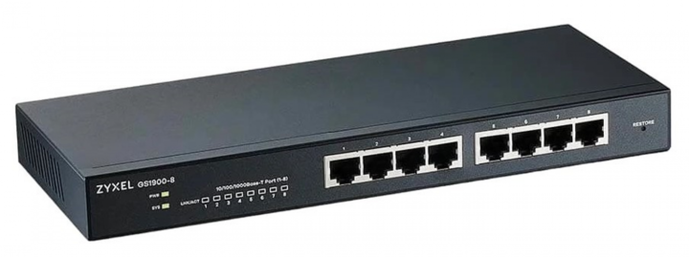 Комутатор Zyxel GS1900-8 (GS1900-8-EU0102F) - фото - інтернет-магазин електроніки та побутової техніки TTT