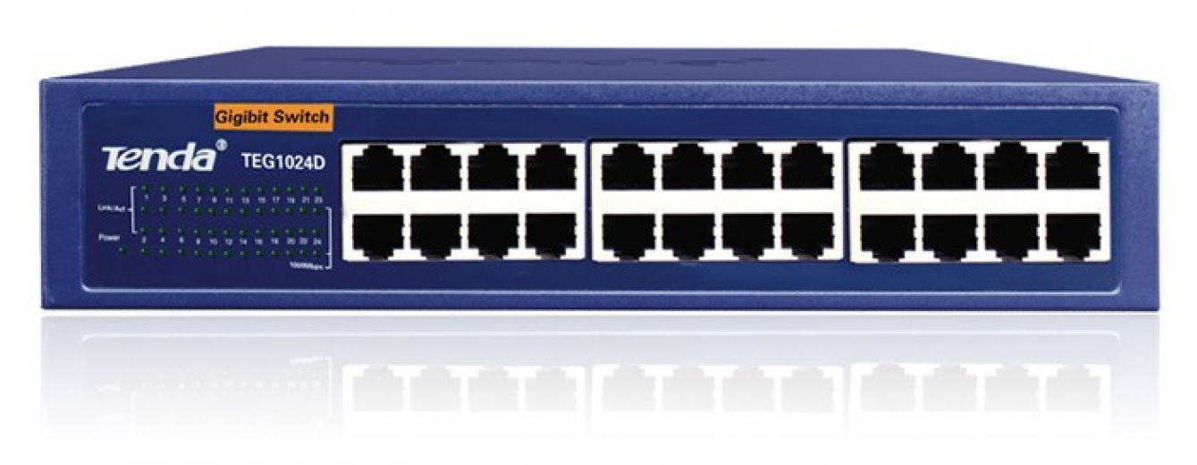 Комутатор Tenda TEG1024D - фото Комутатор Tenda TEG1024D - фото - інтернет-магазин електроніки та побутової техніки TTT