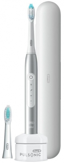 Електрична зубна щітка Braun Oral-B Pulsonic Slim Luxe 4500 (S411.526.3X) Platinum - фото - інтернет-магазин електроніки та побутової техніки TTT