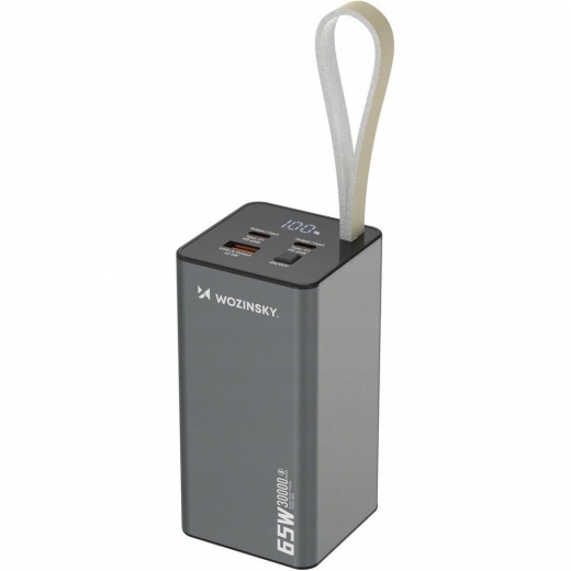 УМБ Wozinsky K65+ 30000mAh 65W 2x USB-C 1x USB-A (5907769364457) Gray - фото - интернет-магазин электроники и бытовой техники TTT