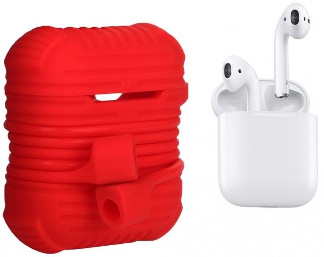 Чехол Armour i-Smile для Apple AirPods IPH1437 (702330) Red - фото - интернет-магазин электроники и бытовой техники TTT