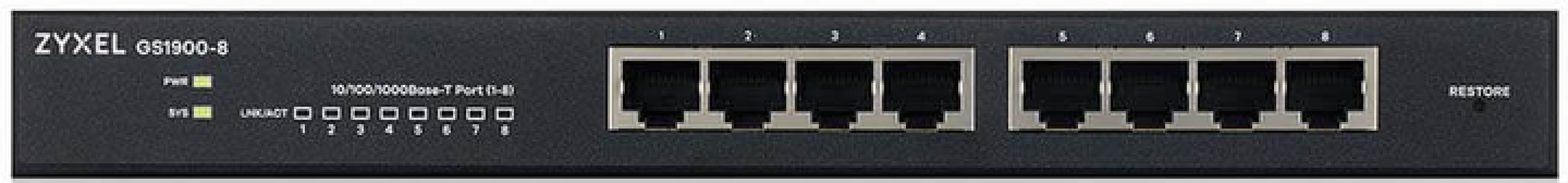 Коммутатор Zyxel GS1900-8HP (70 Вт) (GS1900-8HP-EU0102F) - фото - интернет-магазин электроники и бытовой техники TTT