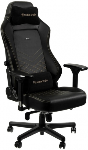 Кресло геймерское NOBLECHAIRS Hero (NBL-HRO-PU-GOL) Black/Gold - фото - интернет-магазин электроники и бытовой техники TTT