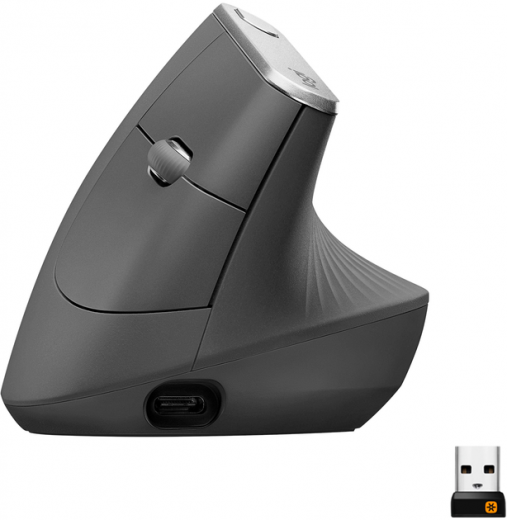Миша Logitech MX Vertical Advanced Ergonomic Mouse (910-005448) Graphite  - фото Миша Logitech MX Vertical Advanced Ergonomic Mouse (910-005448) Graphite  - фото - інтернет-магазин електроніки та побутової техніки TTT