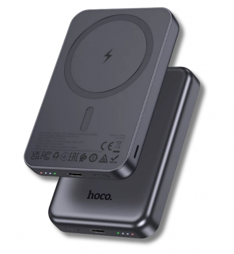 УМБ Hoco J160 Original Magnetic Wireless 5000 mAh 5W Black - фото - интернет-магазин электроники и бытовой техники TTT