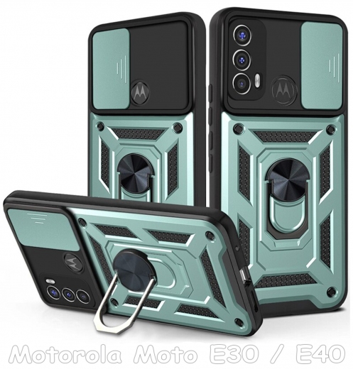 Панель BeCover Military для Motorola Moto E30 / E40 (708184) Dark Green - фото - інтернет-магазин електроніки та побутової техніки TTT