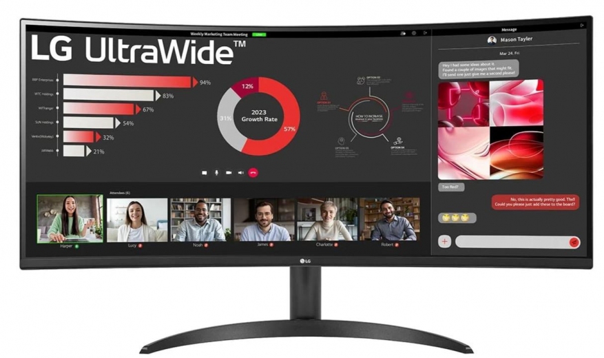Монітор LG 34WR50QC - фото - інтернет-магазин електроніки та побутової техніки TTT