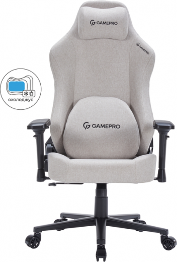 Кресло геймерское GamePro FGC750LG Size L Fabric Light Grey - фото Кресло геймерское GamePro FGC750LG Size L Fabric Light Grey - фото - интернет-магазин электроники и бытовой техники TTT