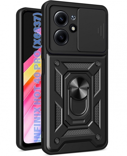Панель BeCover Military для Infinix Hot 40 Pro (X6837) (711151) Black - фото - інтернет-магазин електроніки та побутової техніки TTT