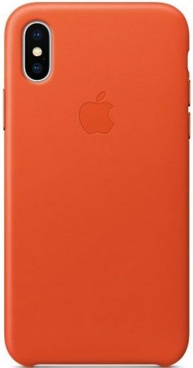 Панель Leather Case Iphone X Orange - фото - интернет-магазин электроники и бытовой техники TTT