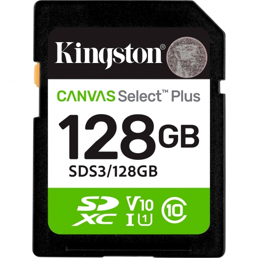 Карта памяти Kingston Canvas Select Plus SDXC 128GB UHS-I U1 V10 (SDS3/128GB) - фото - интернет-магазин электроники и бытовой техники TTT