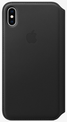 Панель Apple Leather Folio iPhone X Dark Grey - фото - интернет-магазин электроники и бытовой техники TTT