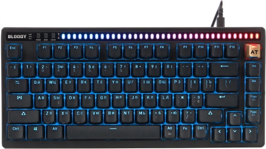 Клавиатура проводная A4Tech Bloody AT75 Alpha Optical Switch USB (4711421002769) Black  - фото - интернет-магазин электроники и бытовой техники TTT
