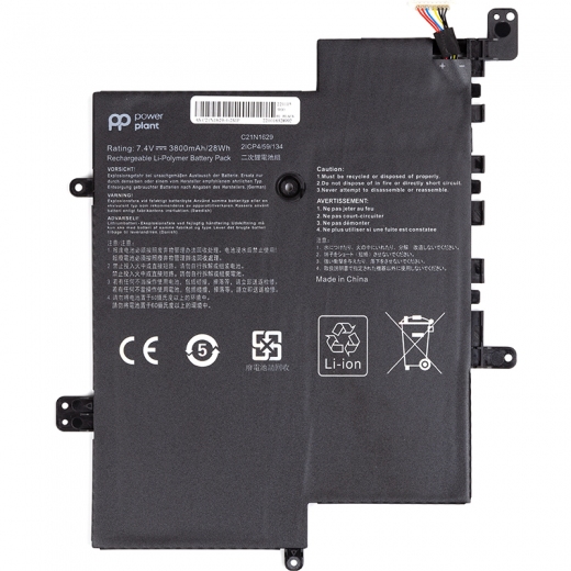 Аккумулятор для ноутбука PowerPlant ASUS Vivobook E12 E203NA (C21N1629) 7.4V 3800mAh - фото - интернет-магазин электроники и бытовой техники TTT