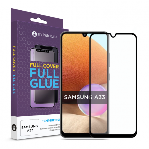 Захисне скло MakeFuture Full Cover Samsung A33 (MGF-SA33) - фото - інтернет-магазин електроніки та побутової техніки TTT