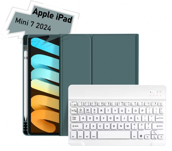 Чохол-клавіатура BeCover для Apple iPad Mini 7 2024 (712993) Dark Green - фото Чохол-клавіатура BeCover для Apple iPad Mini 7 2024 (712993) Dark Green - фото - інтернет-магазин електроніки та побутової техніки TTT