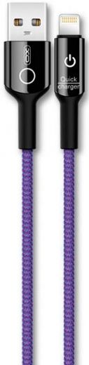 Кабель USB XO NB102 lightning 1m 3A Purple - фото - интернет-магазин электроники и бытовой техники TTT