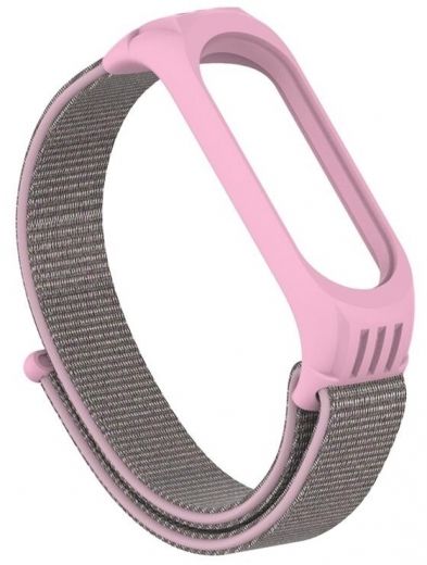 Ремінець TPU Nylon Xiaomi Mi Band 5 Pink - фото - інтернет-магазин електроніки та побутової техніки TTT