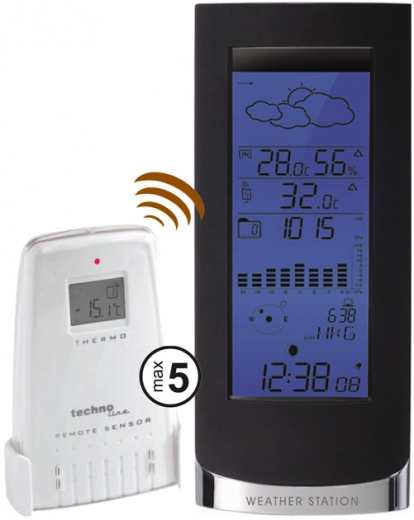 Метеостанція Technoline WS6501 Black Metall  - фото - інтернет-магазин електроніки та побутової техніки TTT