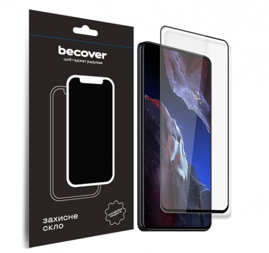 Защитное стекло BeCover для Poco F5 Pro (709744) Black - фото - интернет-магазин электроники и бытовой техники TTT