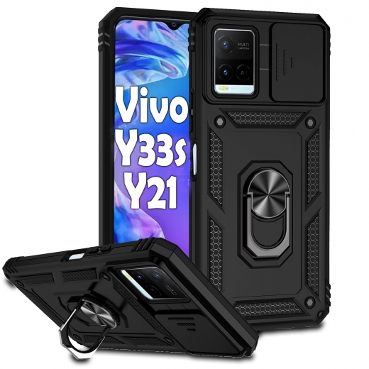 Панель BeCover Military для Vivo Y33s / Y21 (708834) Black - фото - интернет-магазин электроники и бытовой техники TTT