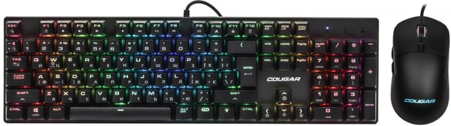 Комплект проводной Cougar COMBAT Keyboard and Mouse USB Black - фото - интернет-магазин электроники и бытовой техники TTT