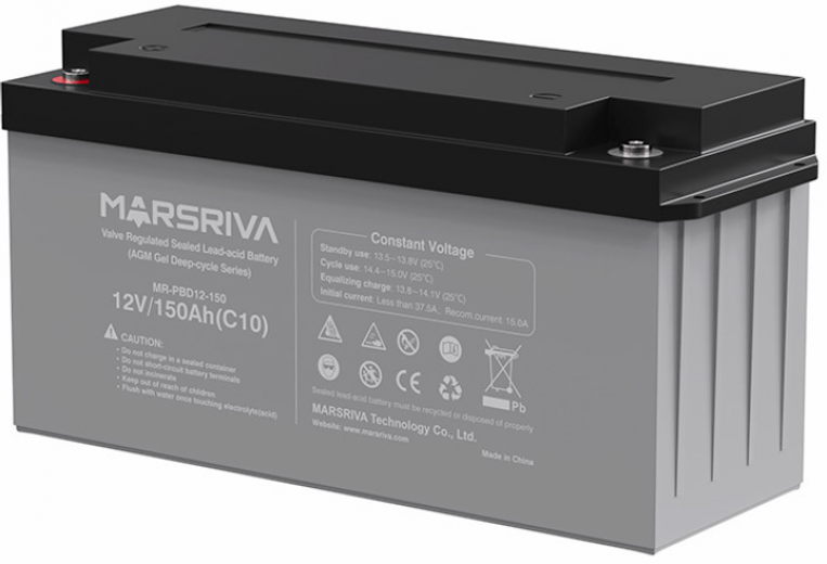 Акумуляторна батарея Marsriva MR-PBD12-150 12V 150Ah AGM - фото Акумуляторна батарея Marsriva MR-PBD12-150 12V 150Ah AGM - фото - інтернет-магазин електроніки та побутової техніки TTT