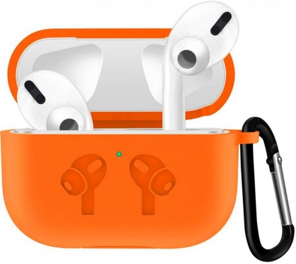 Чохол для навушників BeCover Silicon Protection для Apple AirPods Pro (704500) Orange - фото - інтернет-магазин електроніки та побутової техніки TTT