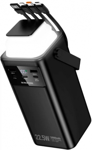УМБ Borofone BJ65A High 50000 mAh 22.5W + PD20W Black - фото - интернет-магазин электроники и бытовой техники TTT