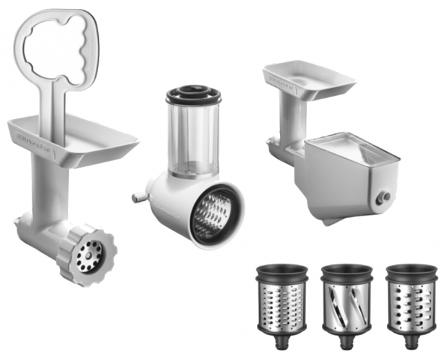 Набор насадок KitchenAid 5KSM2FPPC (5KSMFGA, 5KSMFVSP, 5KSMVSA) - фото Набор насадок KitchenAid 5KSM2FPPC (5KSMFGA, 5KSMFVSP, 5KSMVSA) - фото - интернет-магазин электроники и бытовой техники TTT