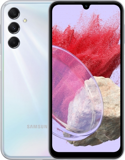 Смартфон Samsung Galaxy M34 5G 8/128 (SM-M346BZSGSEK) Silver - фото - интернет-магазин электроники и бытовой техники TTT
