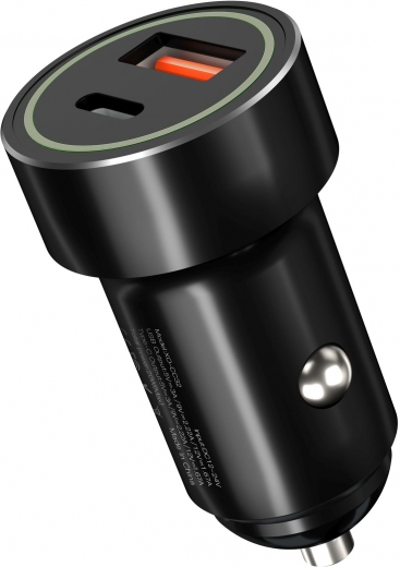 Автомобильное зарядное устройство XO CC32 1USB +1USB-C 20W PD+QC3.0 Black - фото Автомобильное зарядное устройство XO CC32 1USB +1USB-C 20W PD+QC3.0 Black - фото - интернет-магазин электроники и бытовой техники TTT