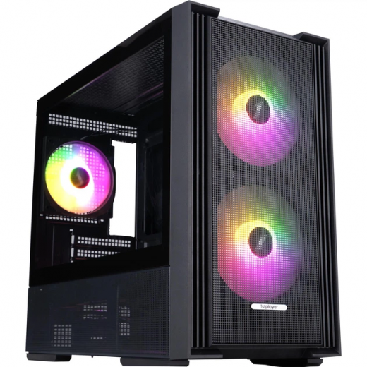 Корпус 1stPlayer AU6-BK-2FA7-14-2FA7R-1FA7 Black - фото - интернет-магазин электроники и бытовой техники TTT