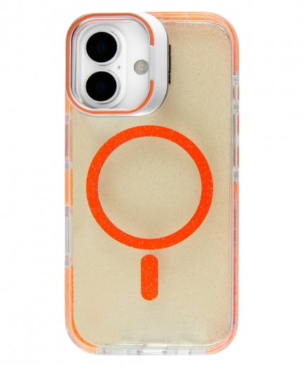 Панель BeCover FIBRA Star Shine with MagSafe для Apple iPhone 17 (715415) Orange - фото - интернет-магазин электроники и бытовой техники TTT