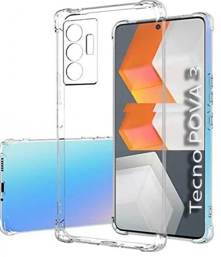 Панель BeCover Anti-Shock для Tecno POVA 3 (LF7n) (708906) Clear - фото - интернет-магазин электроники и бытовой техники TTT