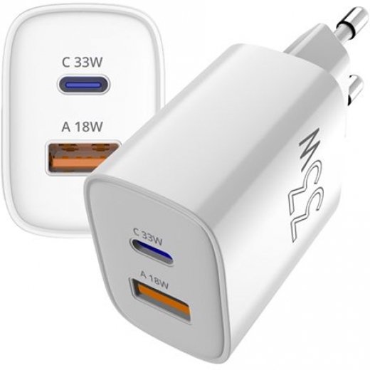 Мережевий зарядний пристрій Sigma X-power 33W PS33-01 (GaN PD/QC Charger, 1×USB-C+1×USB-A) - фото - інтернет-магазин електроніки та побутової техніки TTT