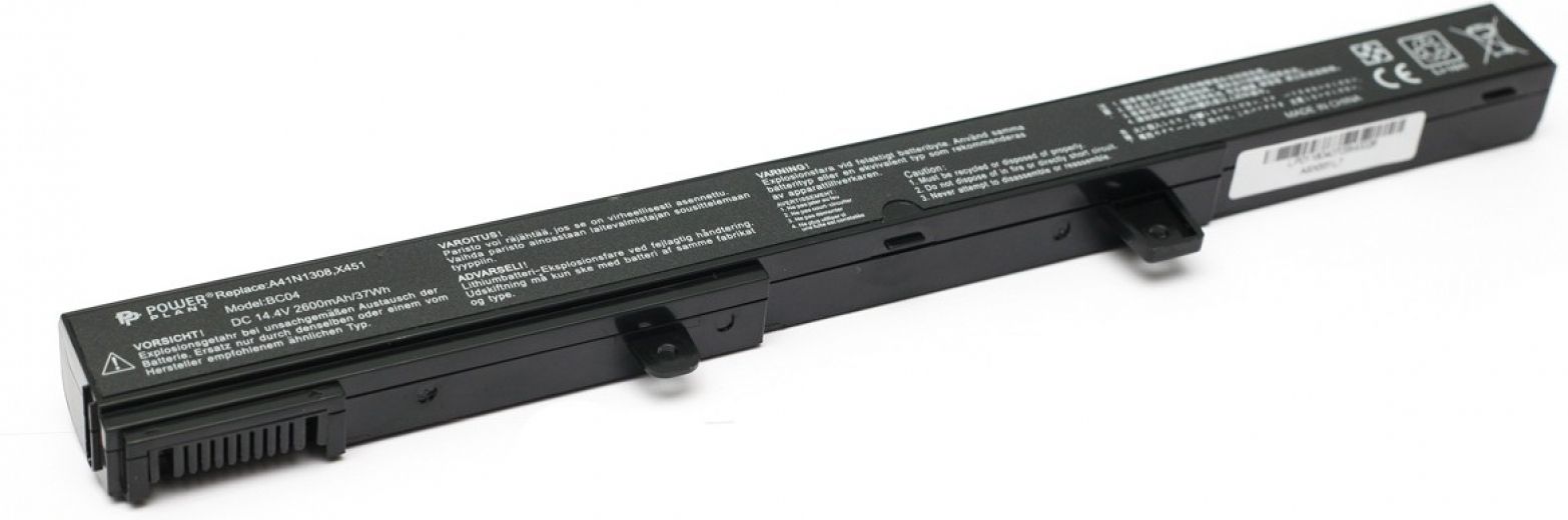 Аккумулятор PowerPlant для Asus X451 (A41N1308, ASX551L7) (14.4V/2600mAh/4 Cells) (NB00000299) - фото - интернет-магазин электроники и бытовой техники TTT